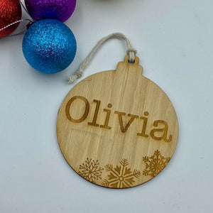 Christmas tree decoration - Personalised bauble