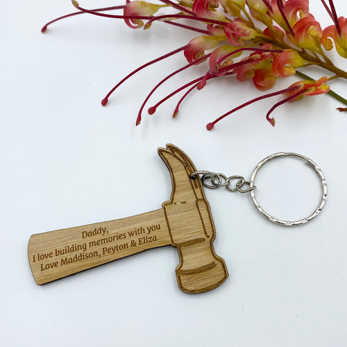 Fathers Day keyring - hammer design