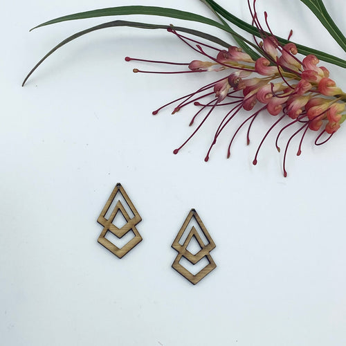 Timber Earring Blanks - Triangle Design 1