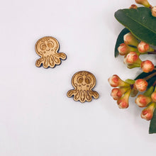 Load image into Gallery viewer, Octopus Stud Timber Earring Blanks