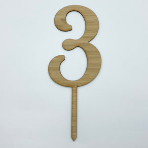 Cake Topper - Timber Number